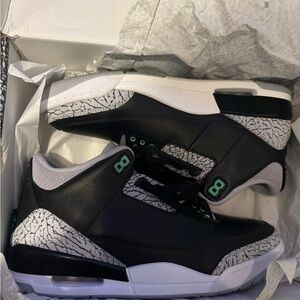 Jordan Black and Gray Sneakers with Iconic Elephant Print